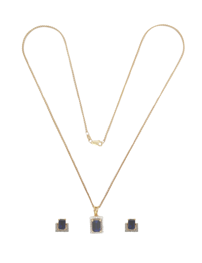 Diamond Pendent Set With Earrings