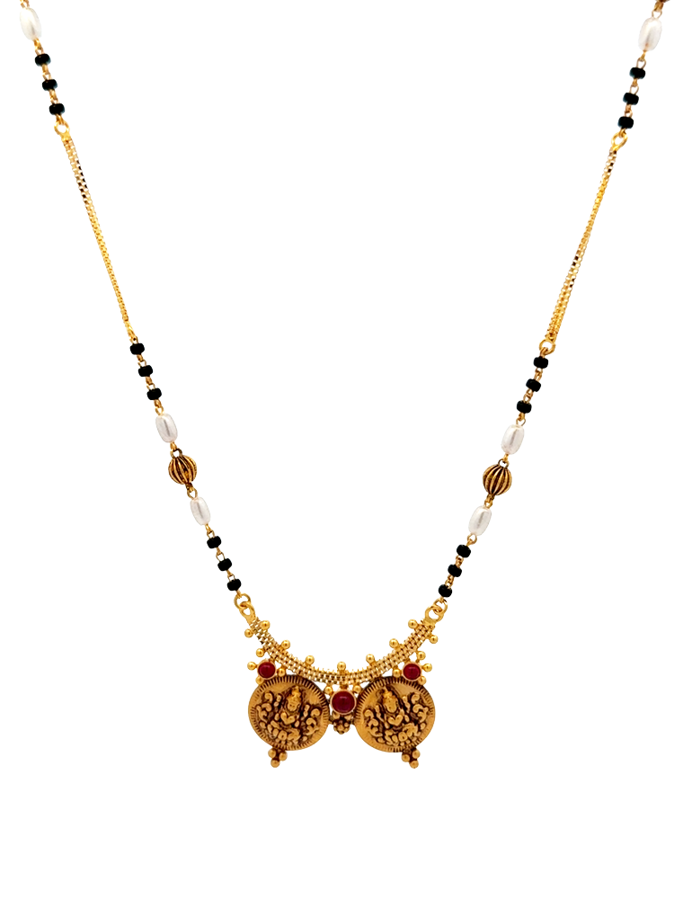 Divine Lakshmi Coin Mangalsutra - 22 Karat