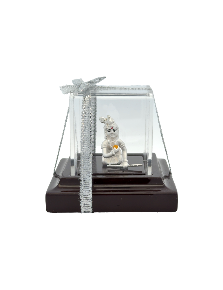 Laddu Krishna Idol (999 Fine Silver)
