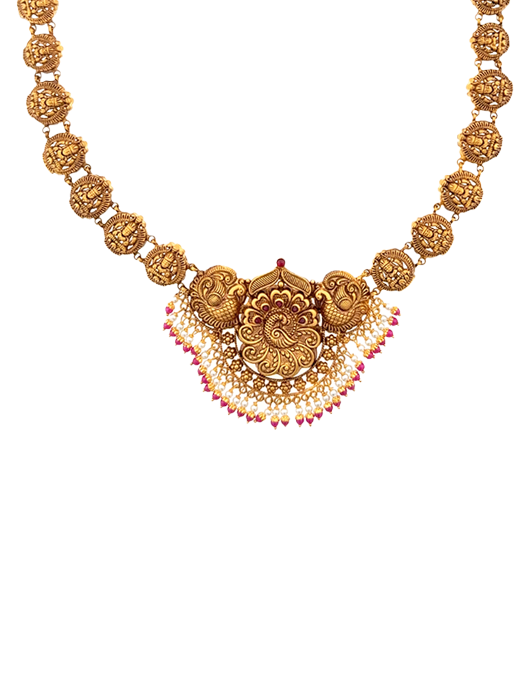 Kanakotsav Antique Necklace Set 22 Kt