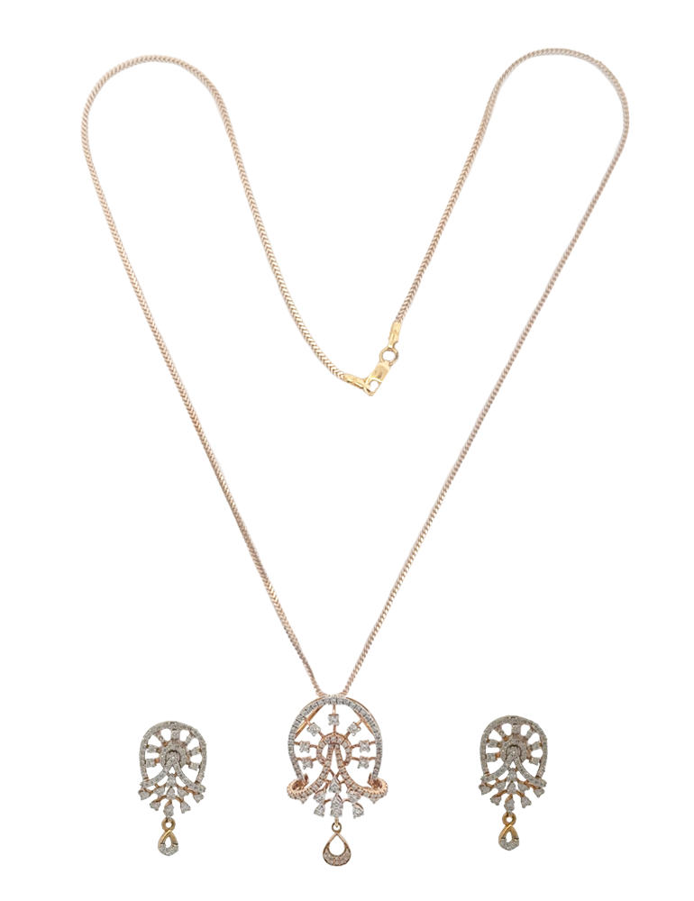 Diamond Necklace Set 18 Karat