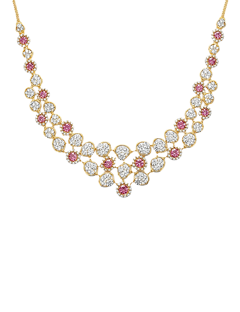Blush Petal Diamond Necklace - 18 Karat
