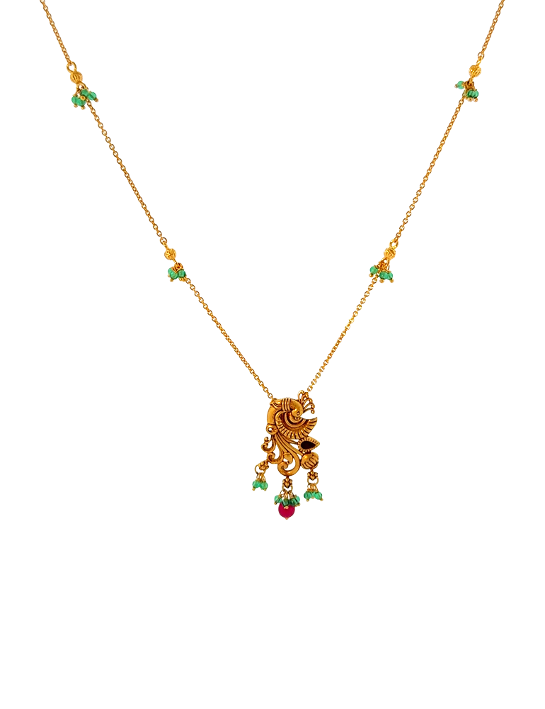 Moranjali Heritage Necklace - 22 Kt