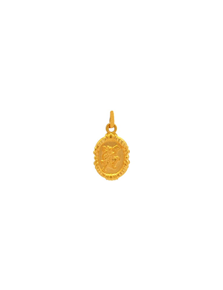 Gold Hanuman Pendant - 22 Karat