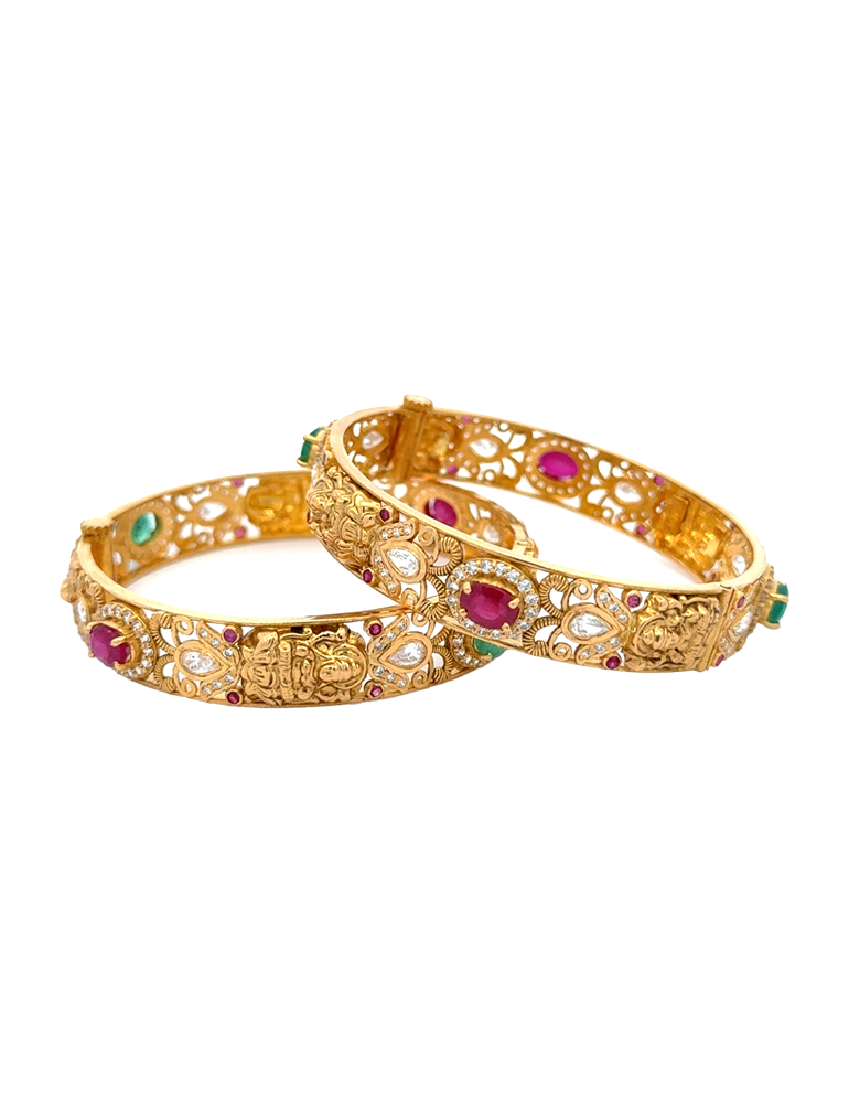 Gold Bangles 22 Karat - Set Of 2