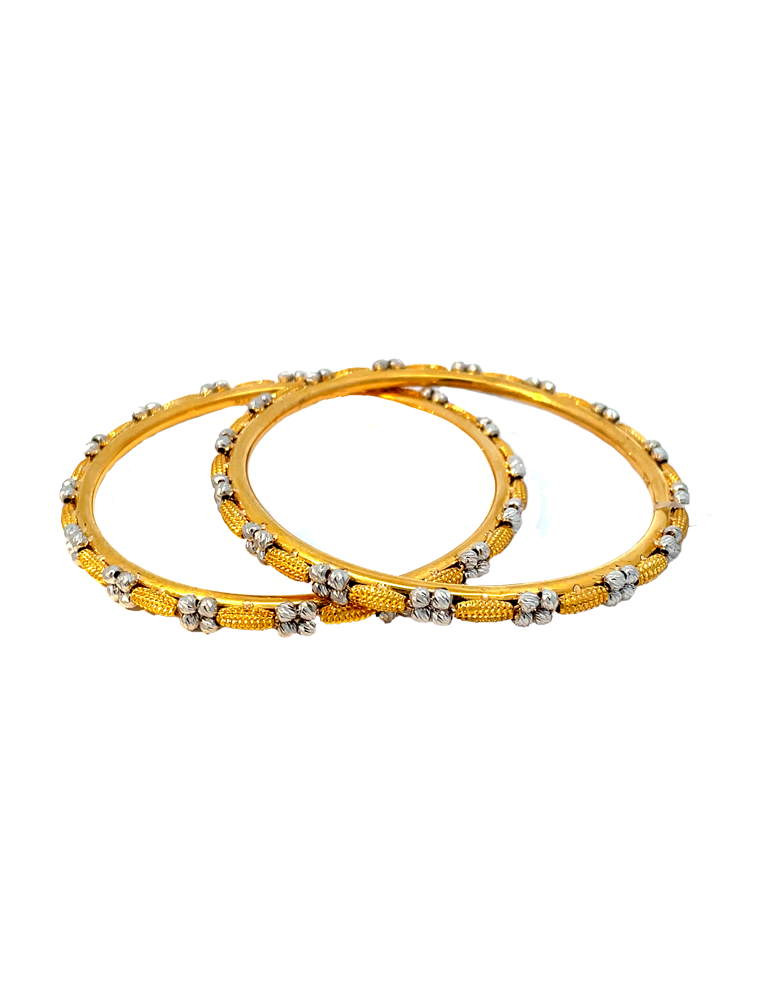 Gold Baby Girl Bangles 22 Karat - Set of 2