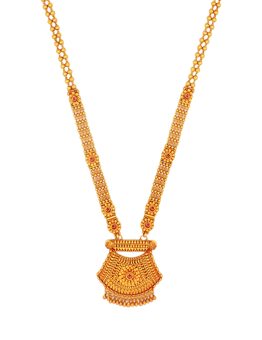 Suvarna Rajmahal Necklace Set - 22 Karat