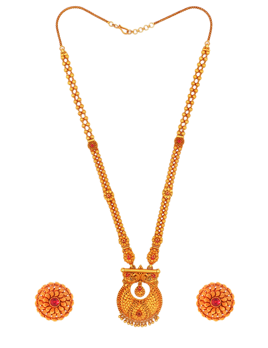 Kusum Darbar Necklace Set - 22 Karat