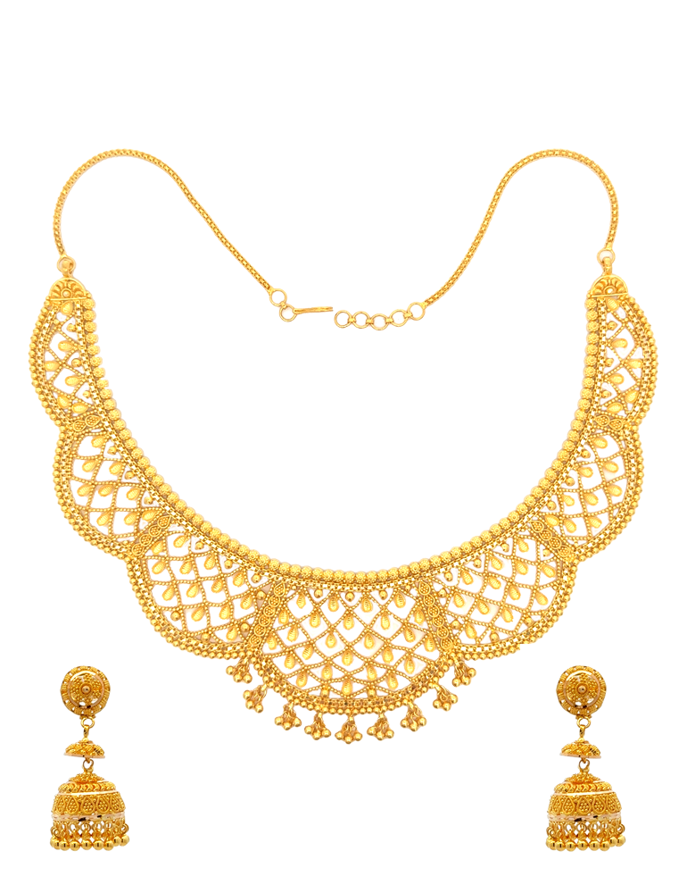 Gold Set with Earrings 22 Karat