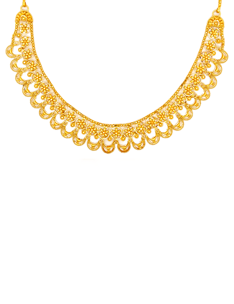 22 Kt Yellow Gold Set With Earrings