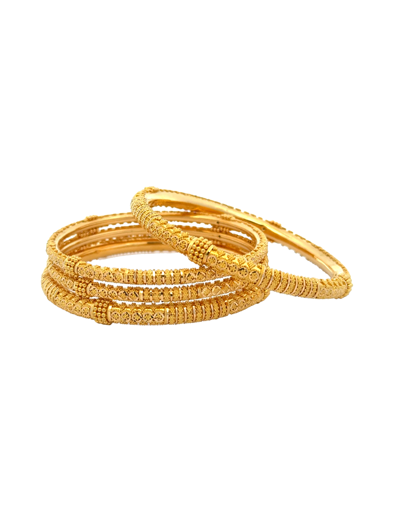 Gold Bangles 22kt - Set of 6