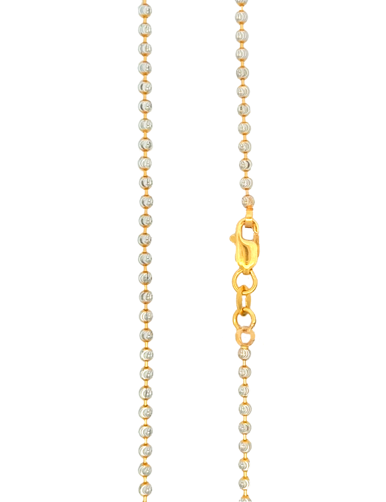 SilverBead Harmony Gold Chain - 22 Karat
