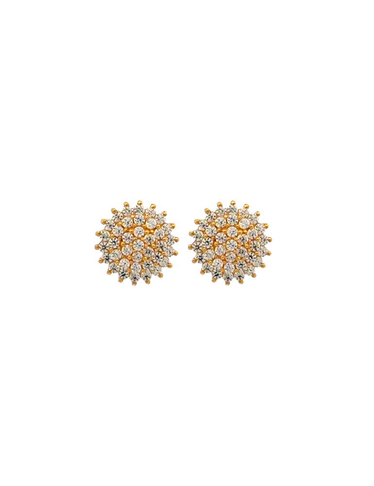 Elegant Gold Studs - 22 Karat
