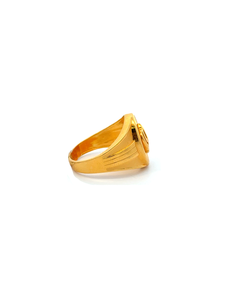 Gold Men's Ring - 22 Kt