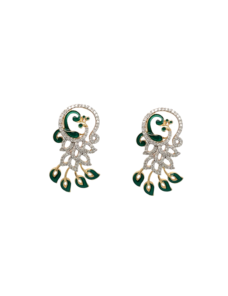 Diamond Pendant Set With Earring 18 Karat