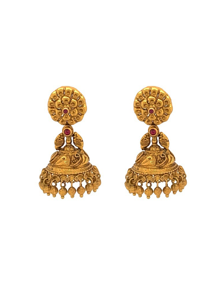 Gold Neckalce with Earrings - 22 Karat