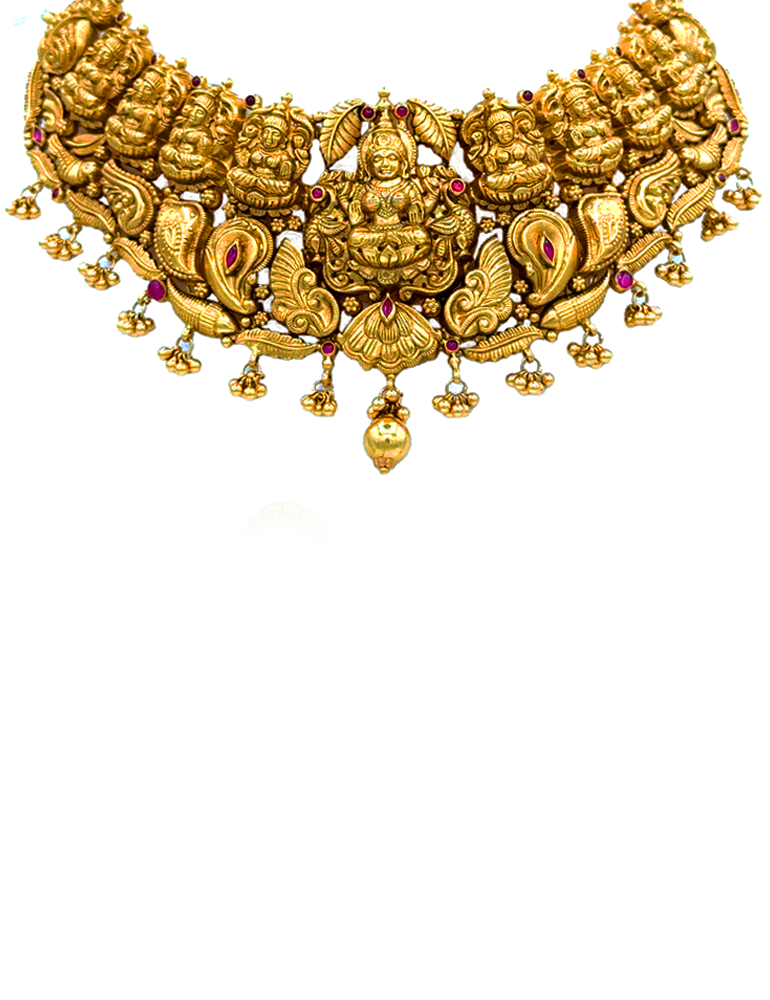 Gold Neckalce with Earrings - 22 Karat