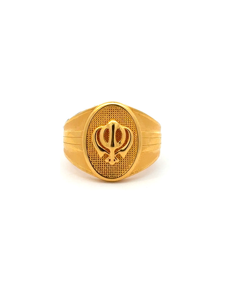 Gold Men's Ring - 22 Kt
