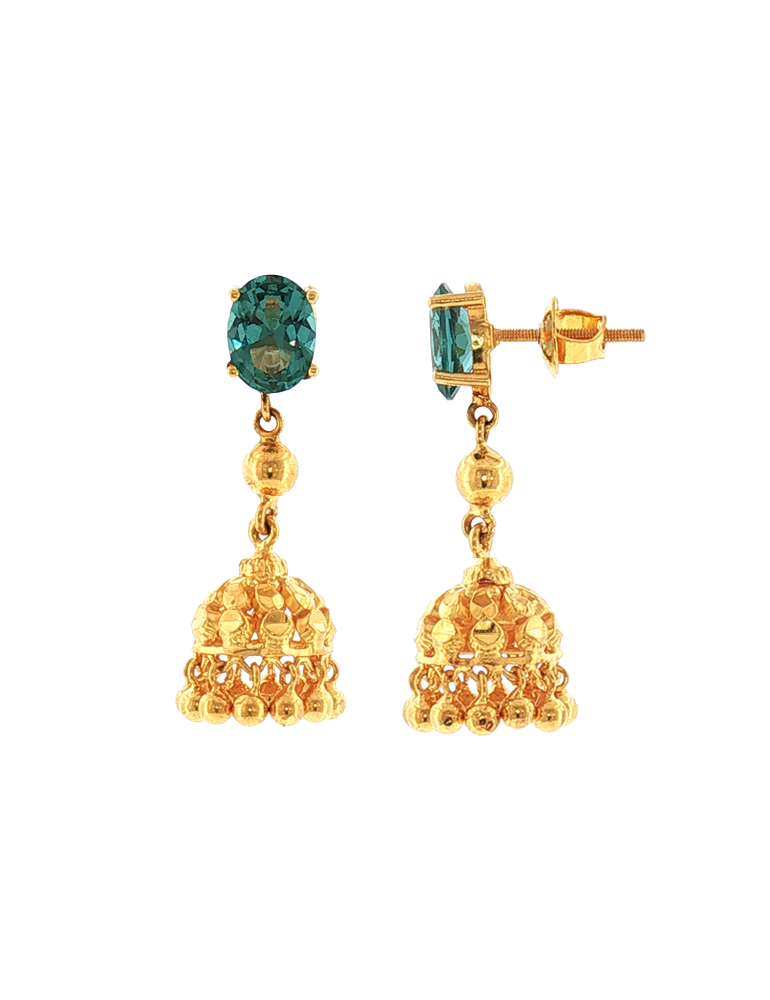 Neelmani Jhumka Drops - 22 Karat