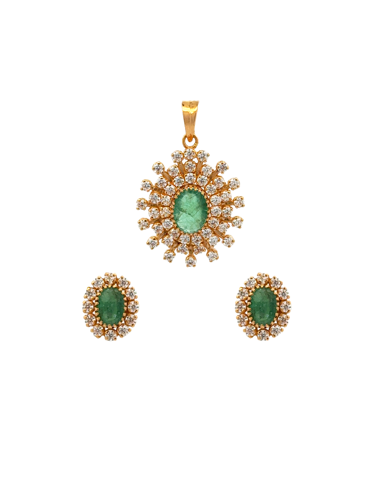 Elegant Gold Pendant Set