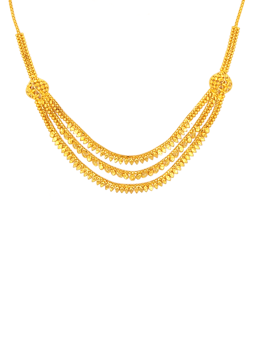 Gold Necklace Set with Earrings 22 Karat