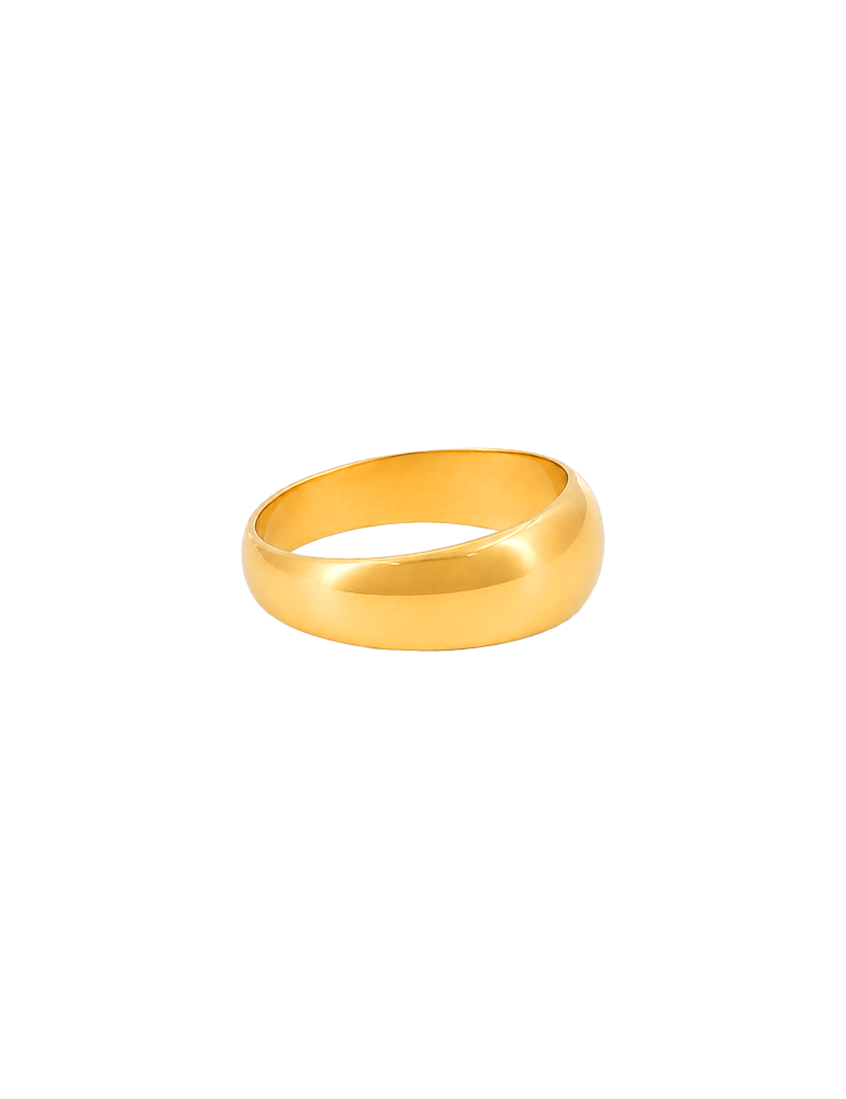 Sovereign Dome Gold Band - 18 Karat