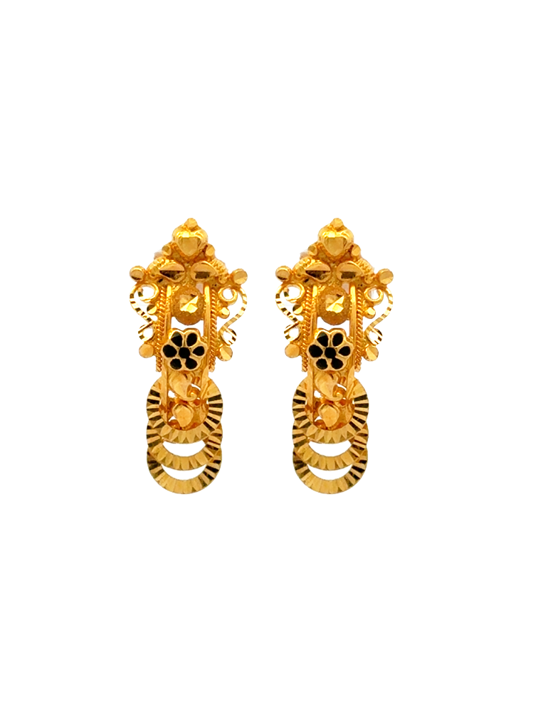 Gold Earrings - 22 Karat
