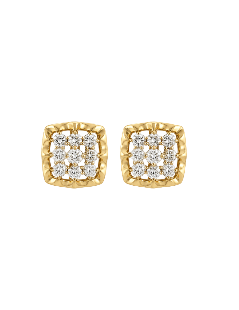 Lumina Cushion Sparkle Studs - 18 Karat