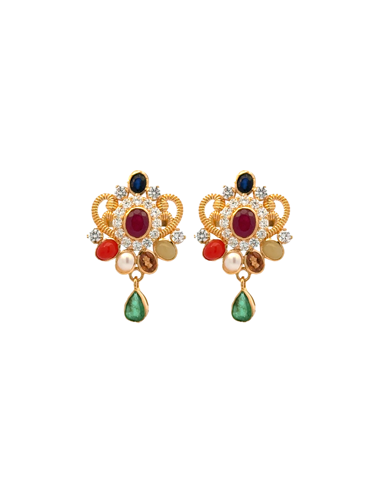 Navarathna Gold Pendant Set
