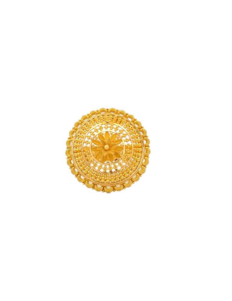 Traditional Yellow Gold Ring In 22Karat
