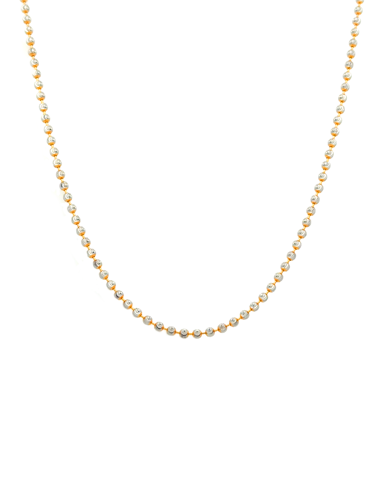 SilverBead Harmony Gold Chain - 22 Karat