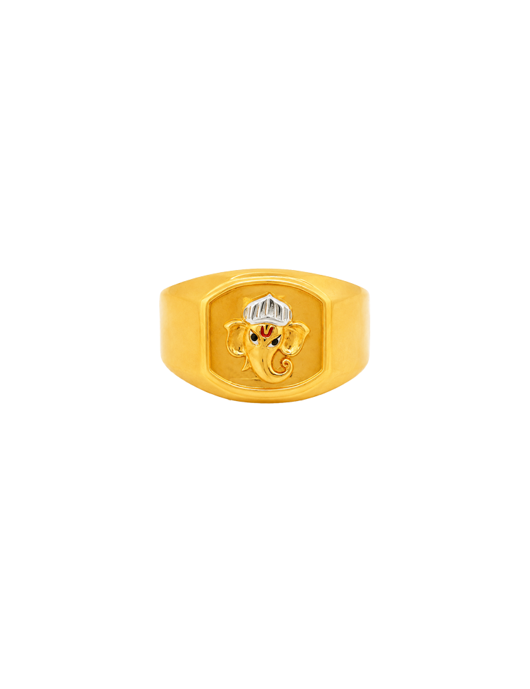 Gajendra Crest Ring - 22 Karat