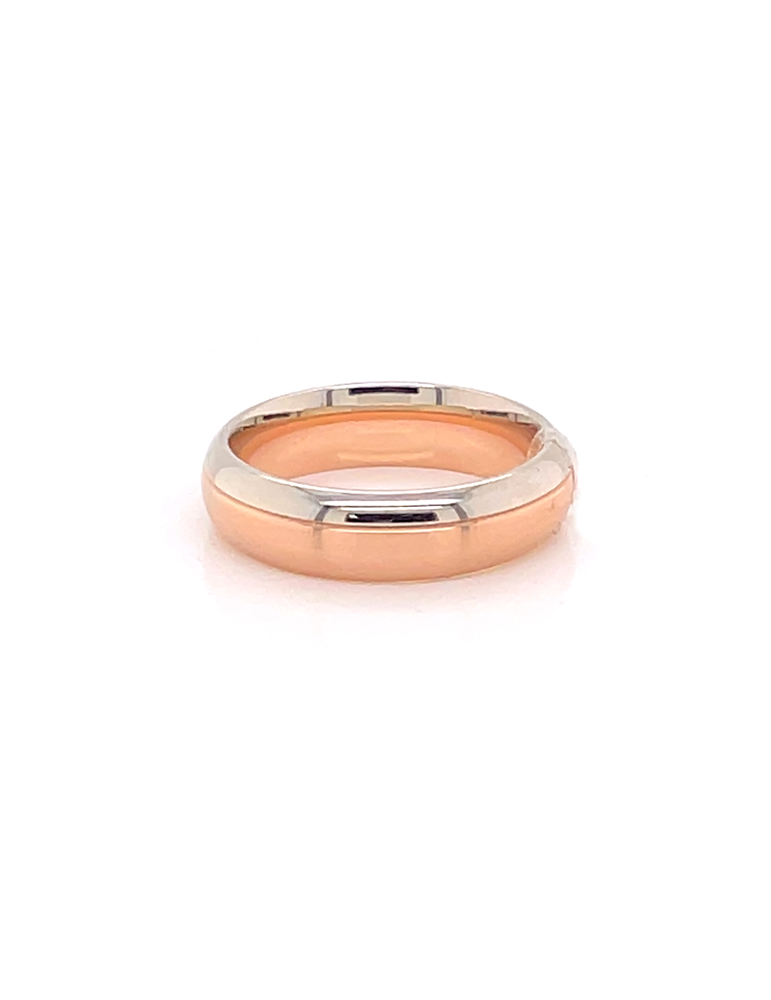 Gold Two-tone Band 14 Karat