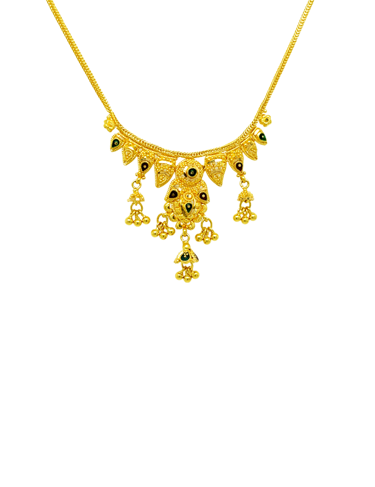 22 KT Yellow Gold Set With Earrings