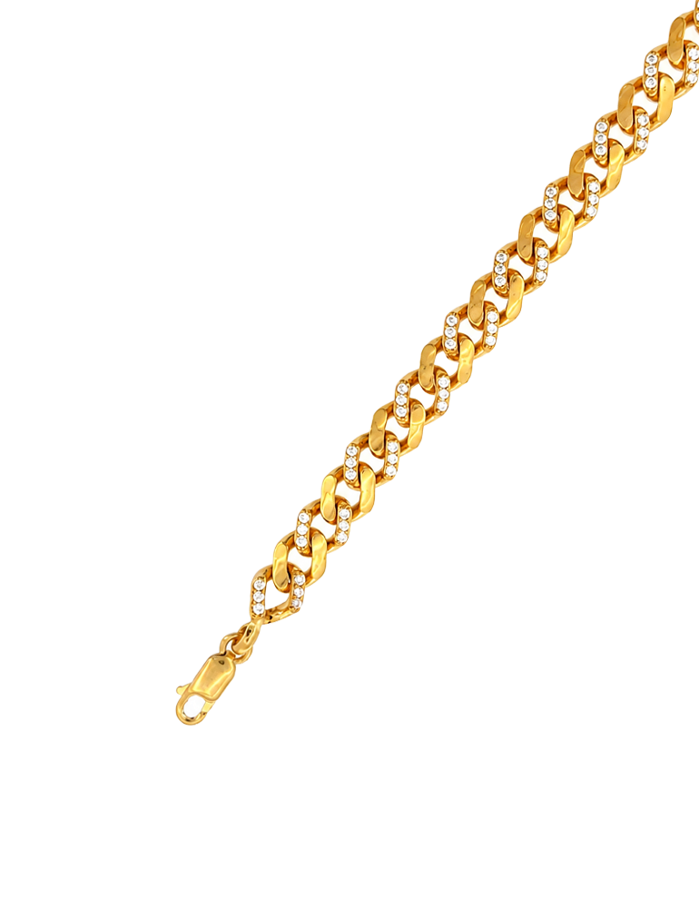 Opulent Curb Bracelet - 22 Karat