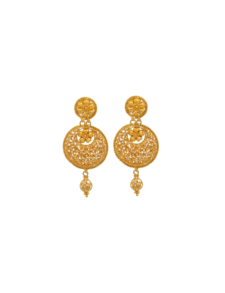 Gold Earrings - 22 Karat