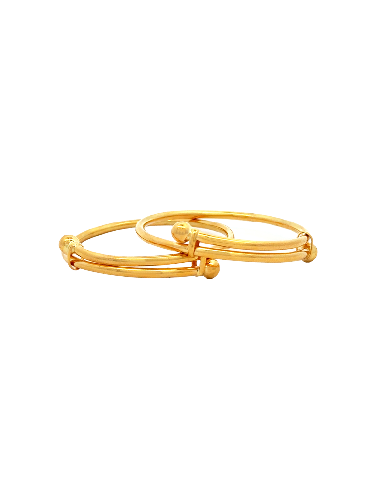 Gold Baby's Bangle Bracelet - 22 Karat