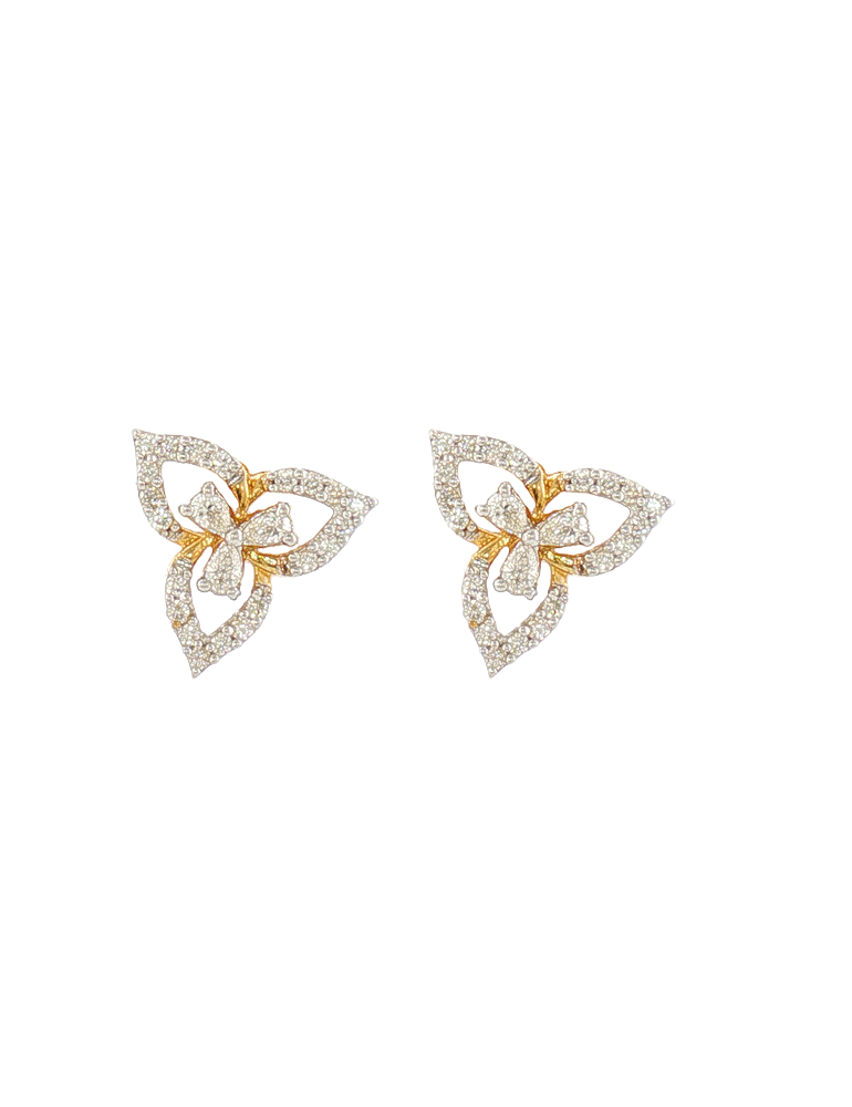 Elysia Butterfly Sparkle Earrings - 18 Karat