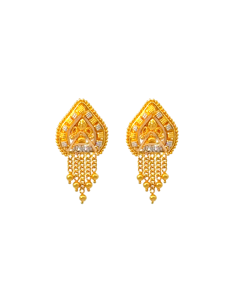 Gold Earrings - 22 Karat