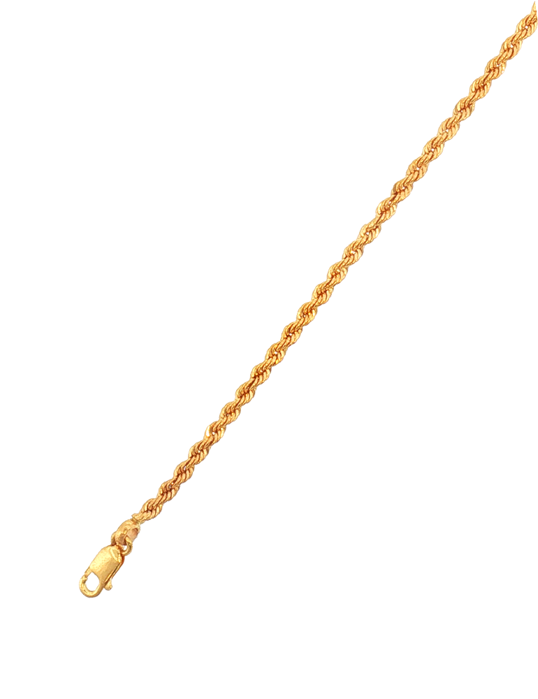 Classic Rope Chain Bracelet - 22 Karat