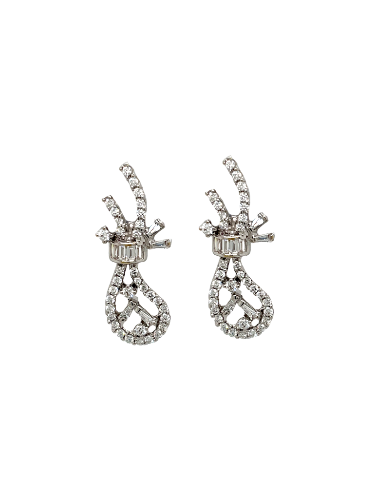 Diamond Necklace Set With Earring 18 Karat