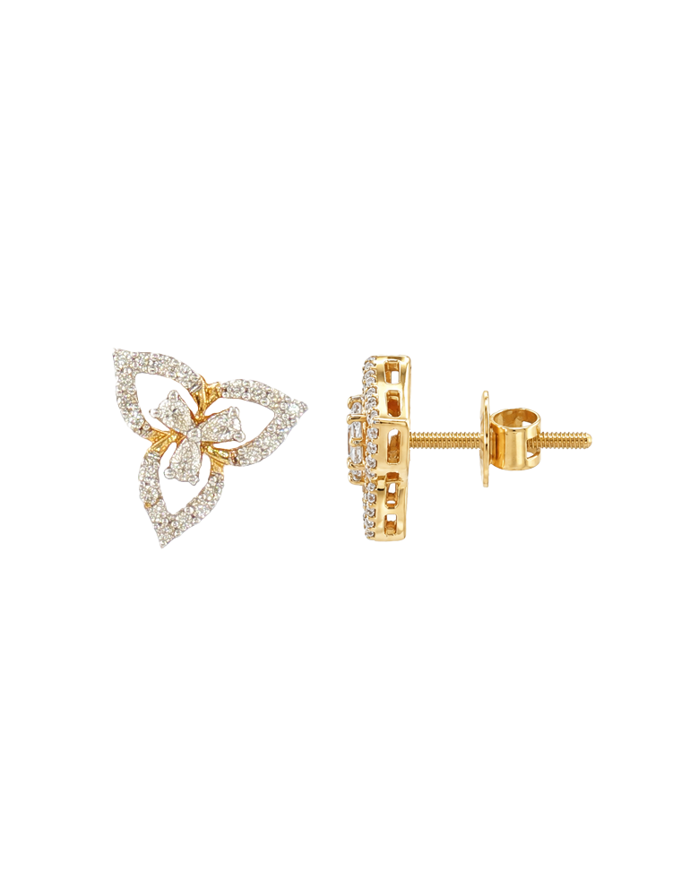 Elysia Butterfly Sparkle Earrings - 18 Karat