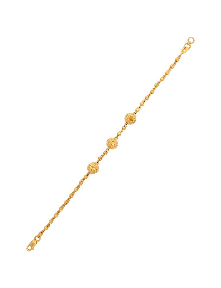 Gold Women's Ball Bracelet 22 Karat