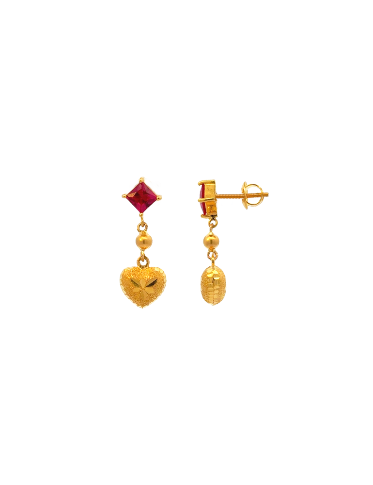 Gold Earrings - 22 Karat