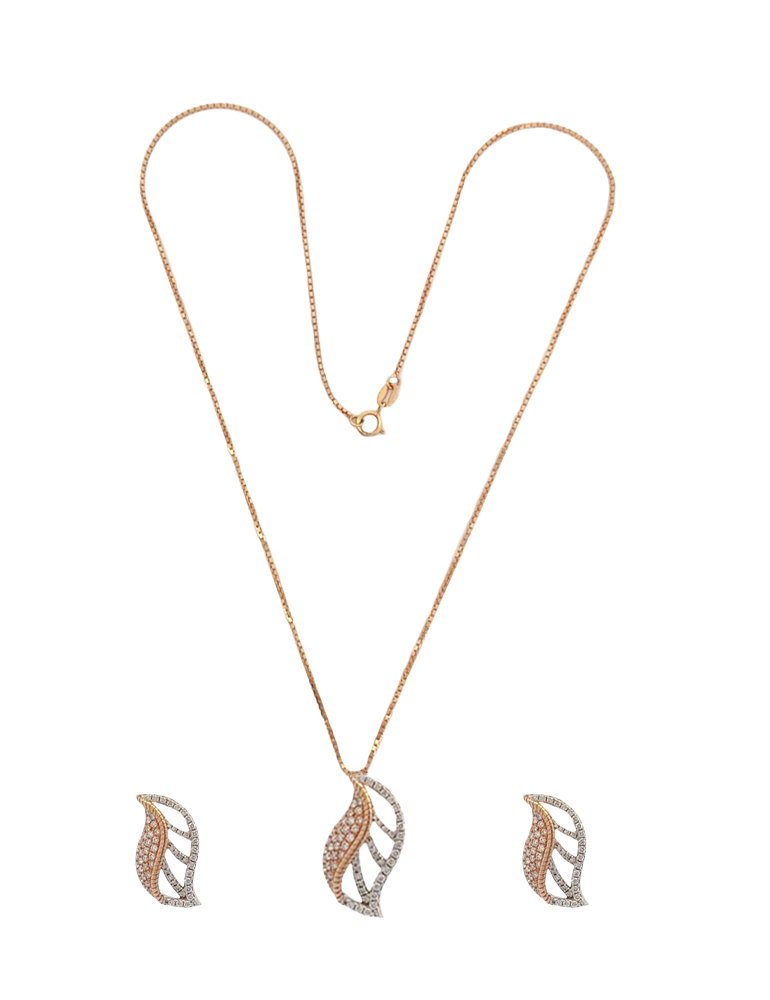 Diamond Pendent Set With Earrings