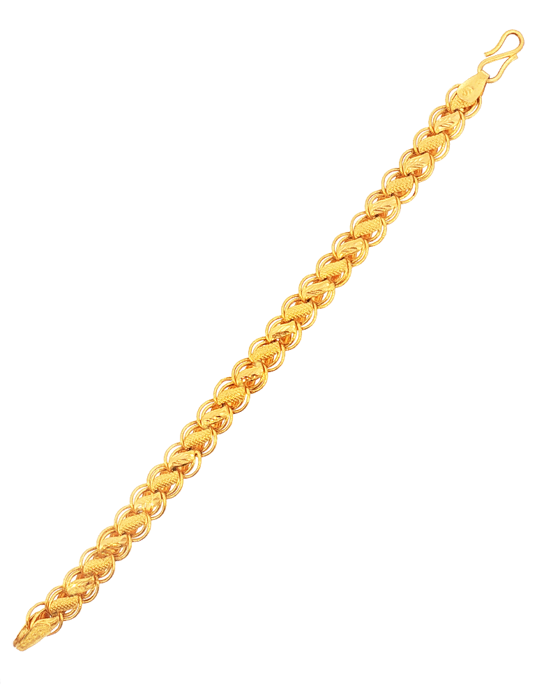 Vamika Textured Gold Bracelet - 22 Kt