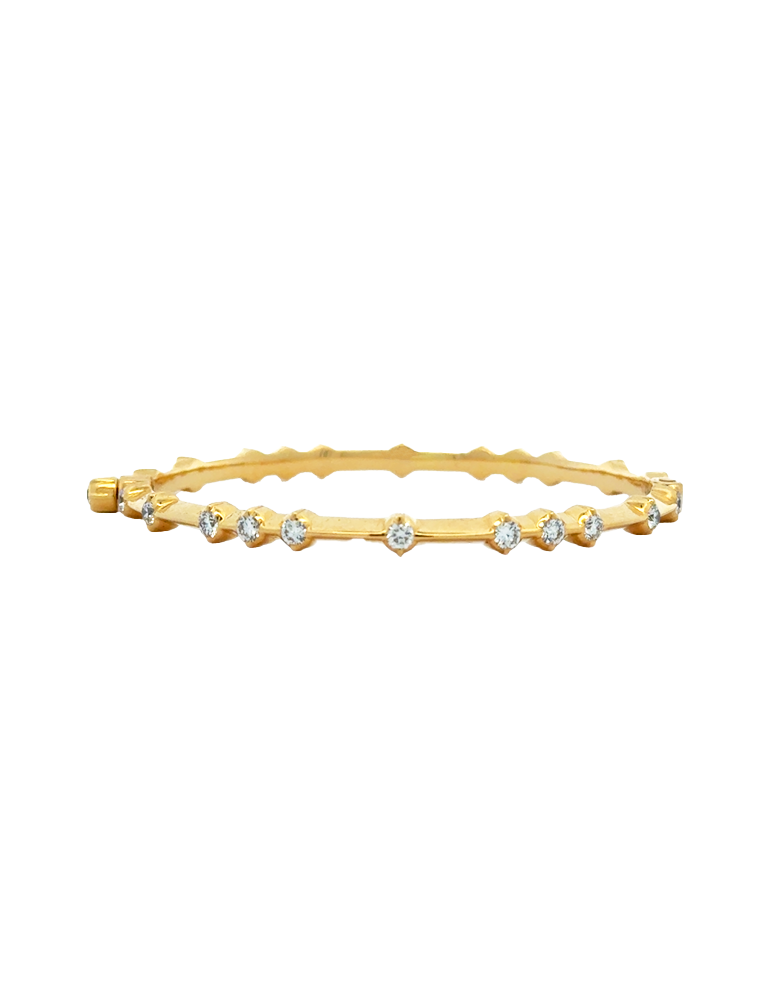 Nakshatra Edge Diamond Bangles - 18 Karat