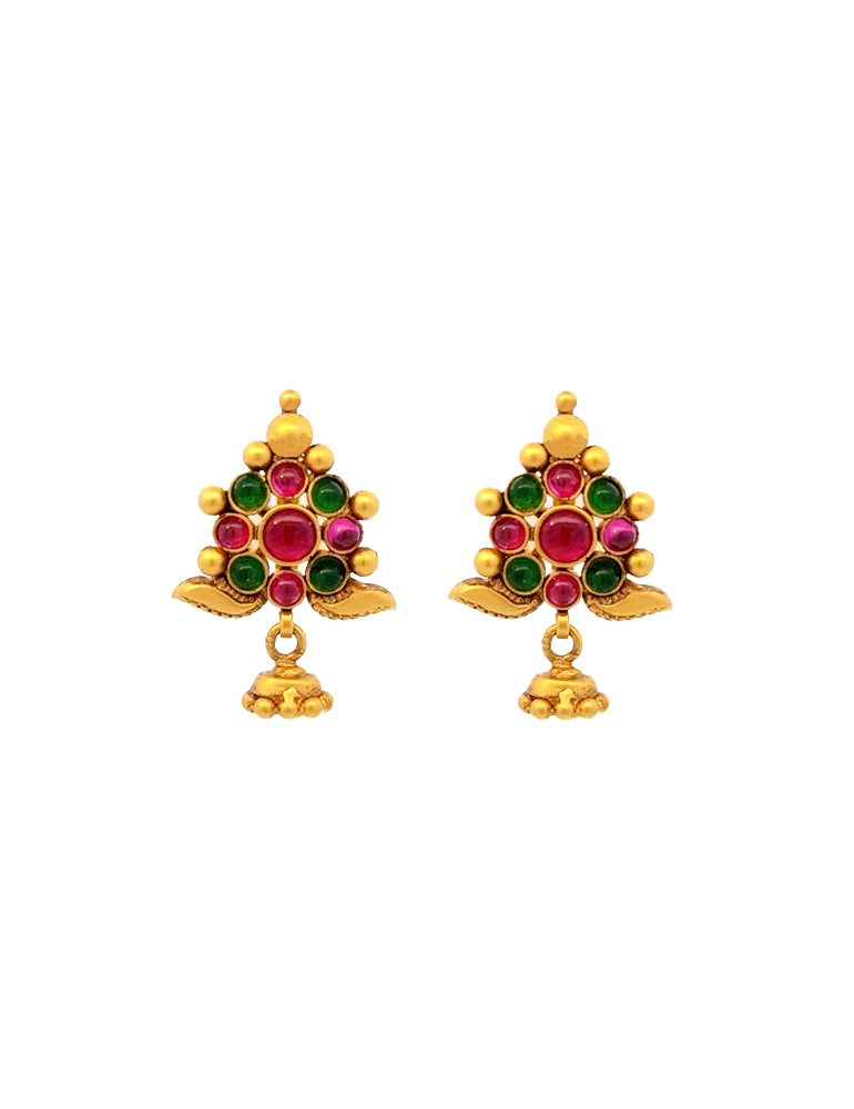 Sri Lakshmi Heritage Gold Necklace Set - with Earrings - 22 Kt