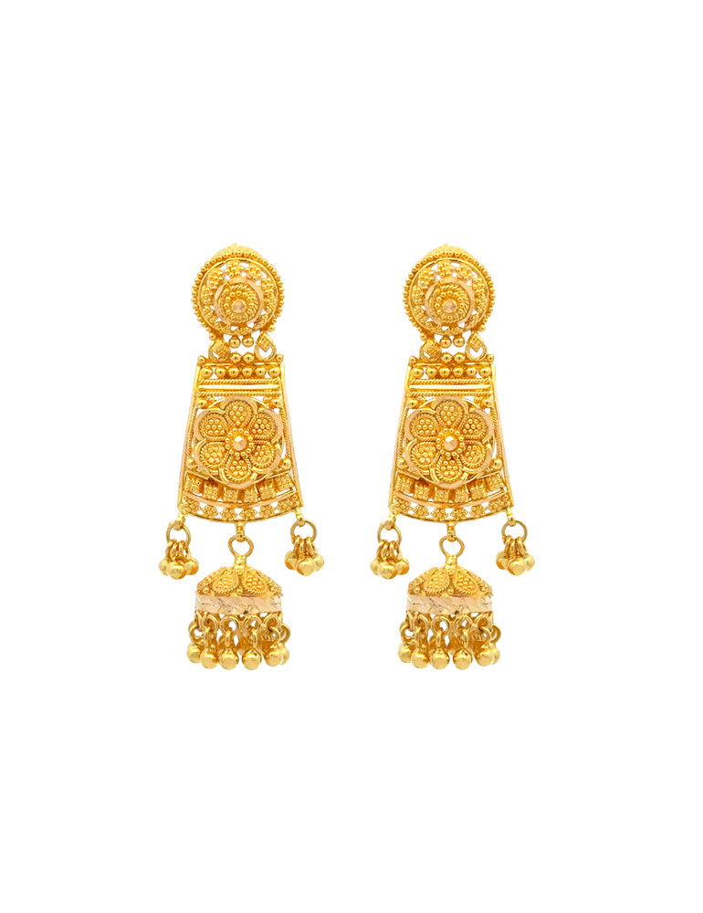 Meherika Gold Set with Earrings 22 Karat