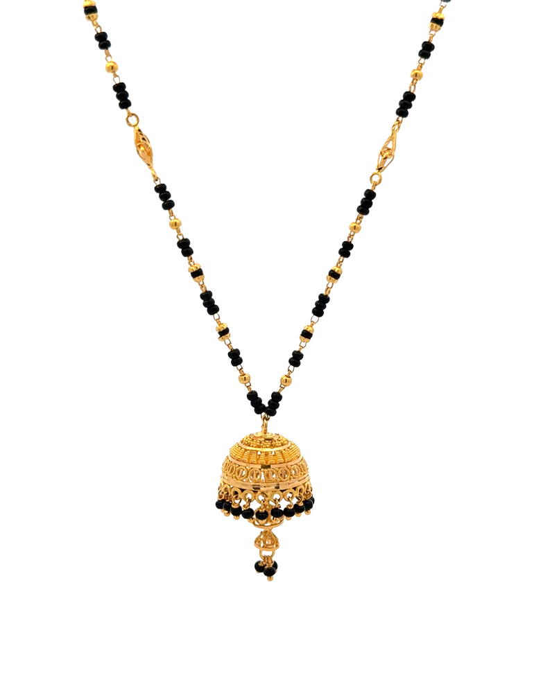 Jhumki Gold Mangalsutra 22 Karat